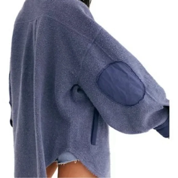 NWT Free People Ruby Shacket - Navy/Oceana Blue - Oversized - XS & Medium - Picture 3 of 17